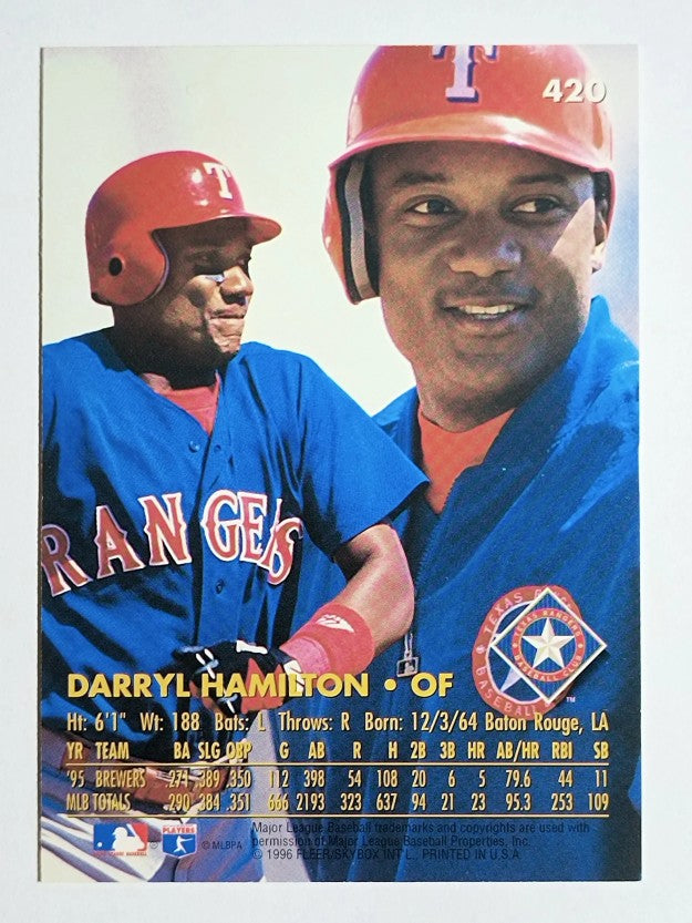 1996 Ultra #420 Darryl Hamilton
