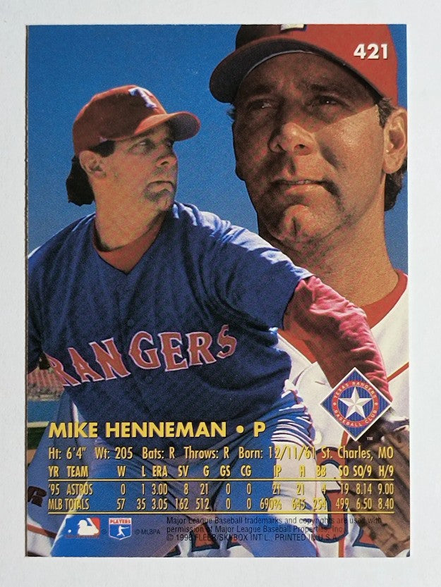 1996 Ultra #421 Mike Henneman