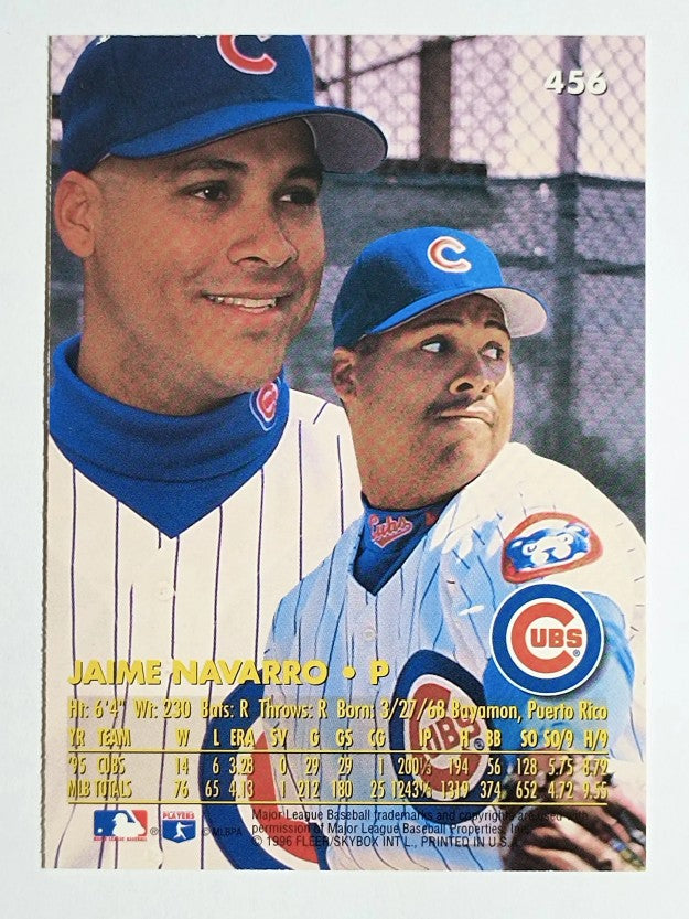 1996 Ultra #456 Jaime Navarro