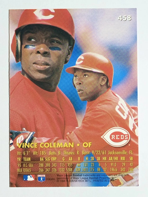 1996 Ultra #458 Vince Coleman