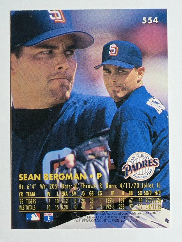 1996 Ultra #554 Sean Bergman