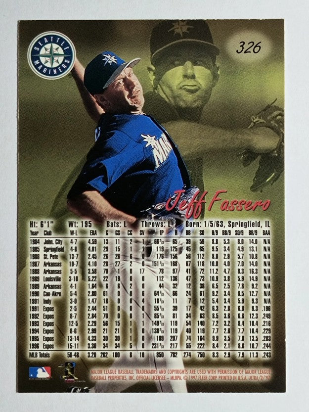 1997 Ultra #326 Jeff Fassero
