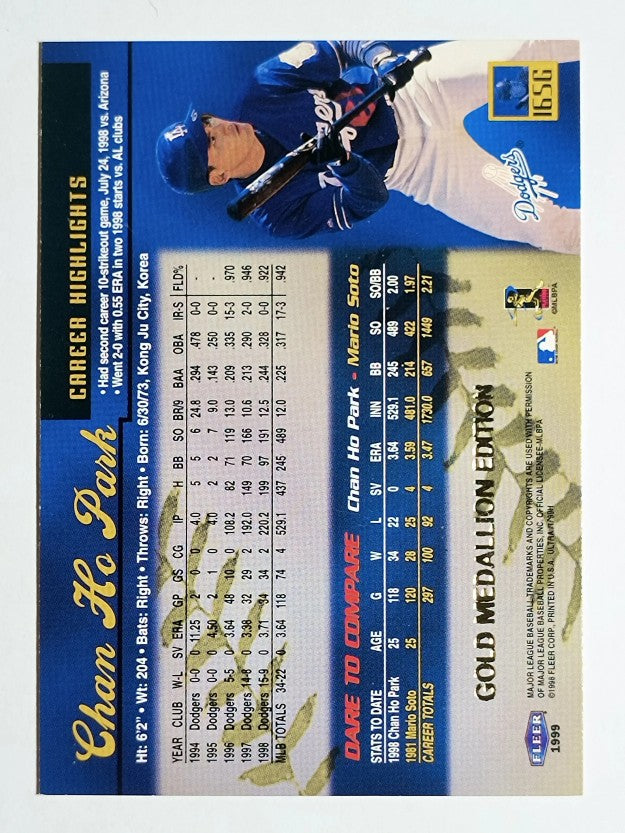 1999 Ultra Gold Medallion #165 Chan Ho Park