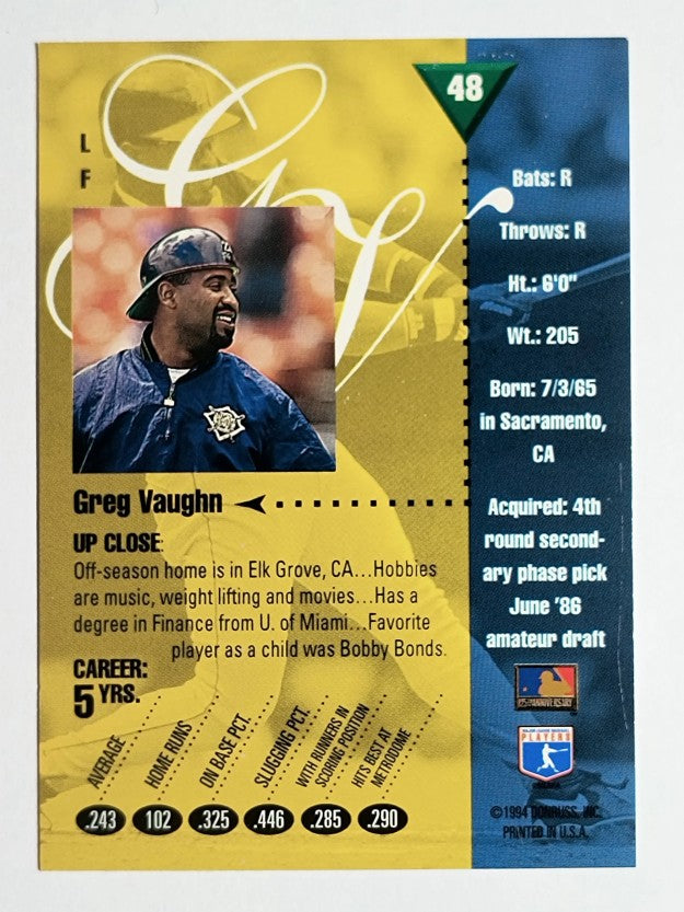 1994 Studio #48 Greg Vaughn