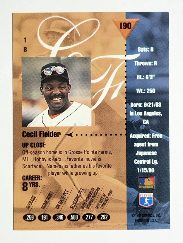 1994 Studio #190 Cecil Fielder