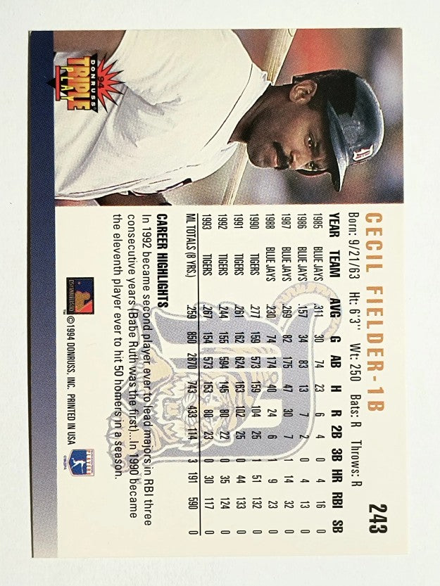 1994 Triple Play #243 Cecil Fielder