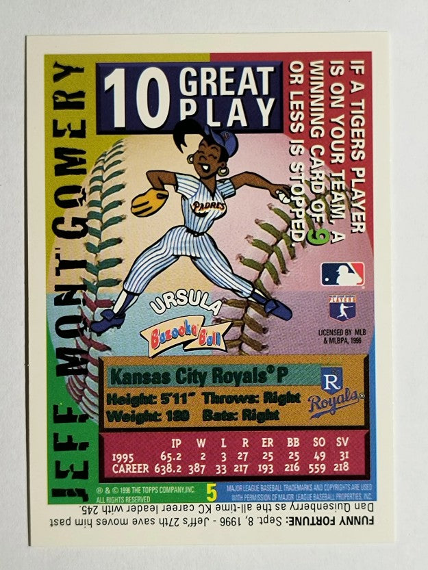 1996 Bazooka #5 Jeff Montgomery