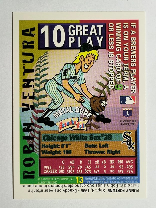 1996 Bazooka #13 Robin Ventura