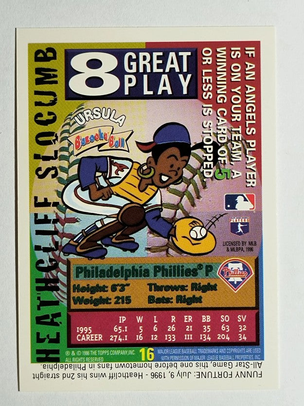 1996 Bazooka #16 Heathcliff Slocumb
