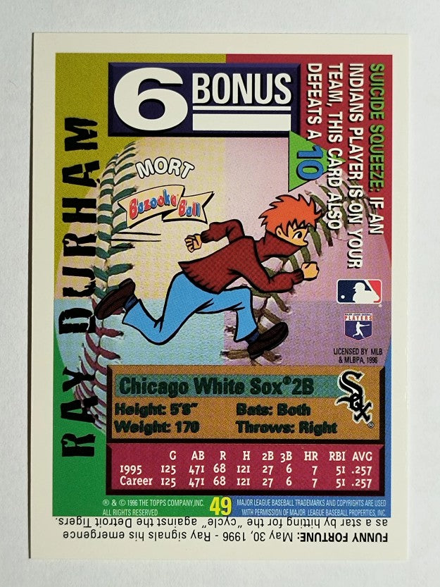 1996 Bazooka #49 Ray Durham