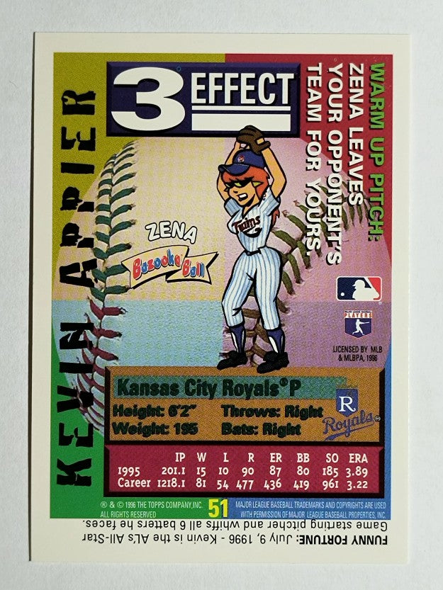 1996 Bazooka #51 Kevin Appier