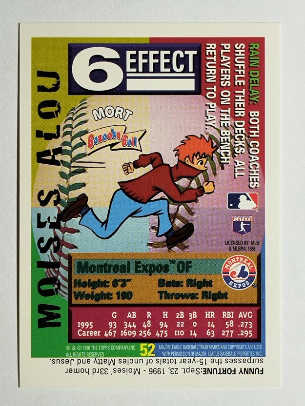 1996 Bazooka #52 Moises Alou