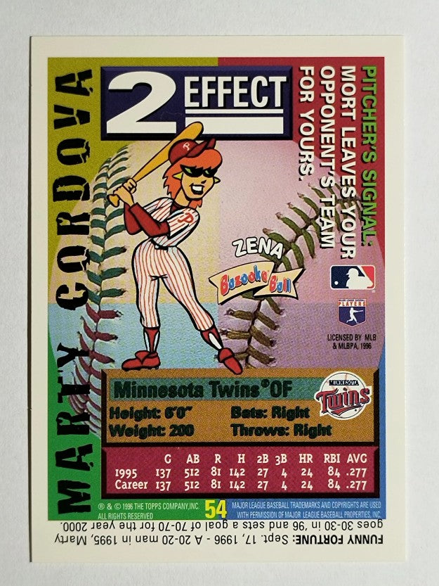 1996 Bazooka #54 Marty Cordova