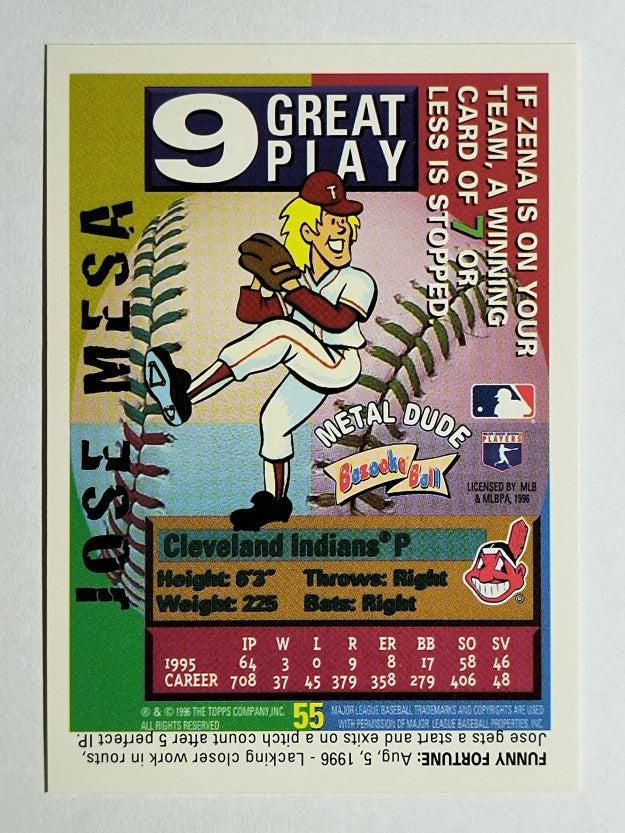 1996 Bazooka #55 Jose Mesa
