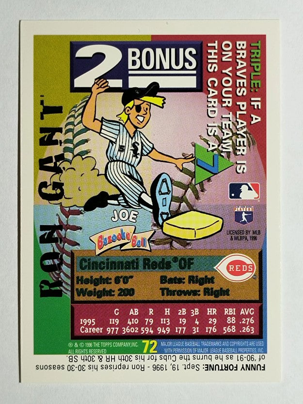 1996 Bazooka #72 Ron Gant