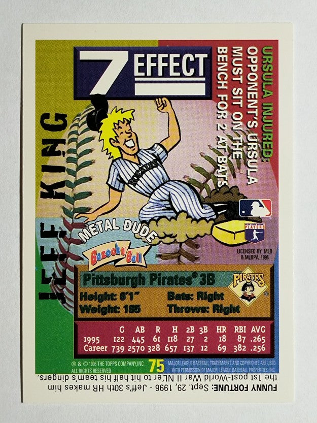 1996 Bazooka #75 Jeff King