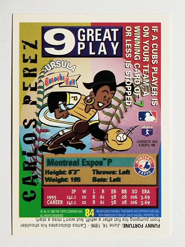 1996 Bazooka #84 Carlos Perez