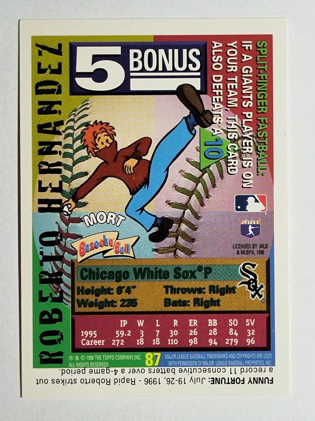 1996 Bazooka #87 Roberto Hernandez