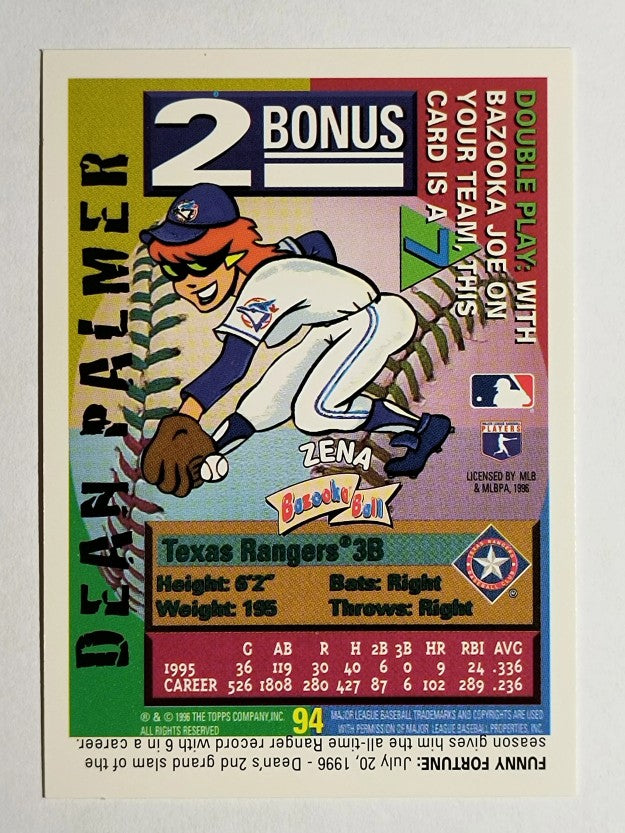 1996 Bazooka #94 Dean Palmer