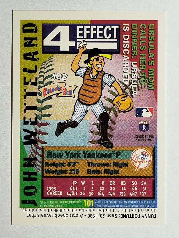1996 Bazooka #101 John Wetteland