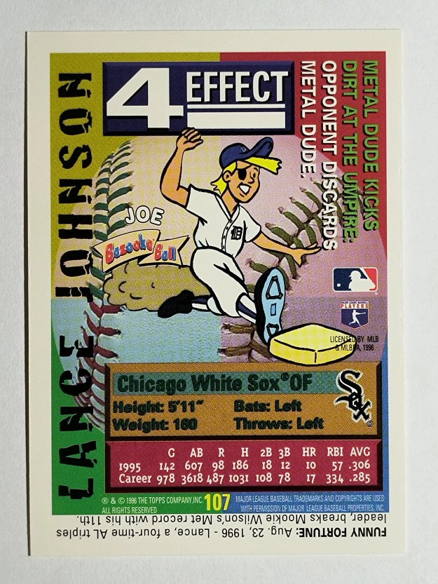 1996 Bazooka #107 Lance Johnson