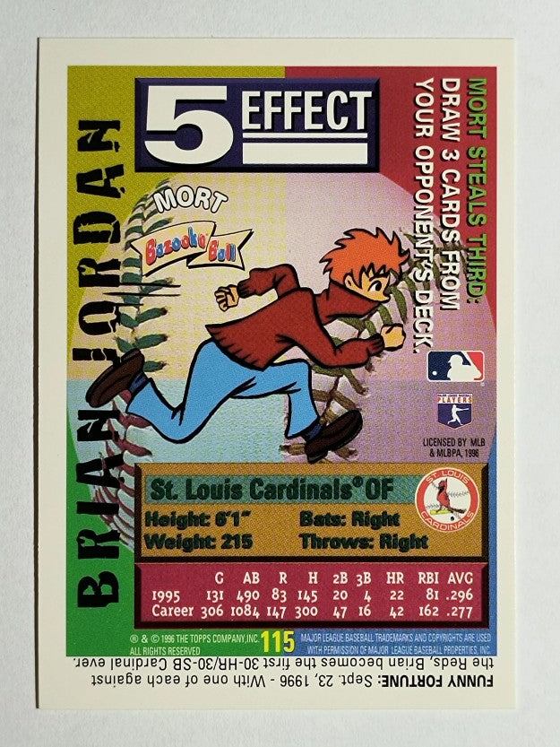 1996 Bazooka #115 Brian Jordan