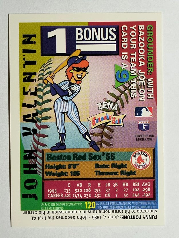 1996 Bazooka #120 John Valentin
