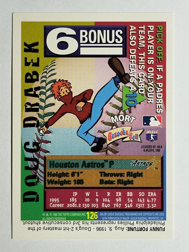 1996 Bazooka #126 Doug Drabek