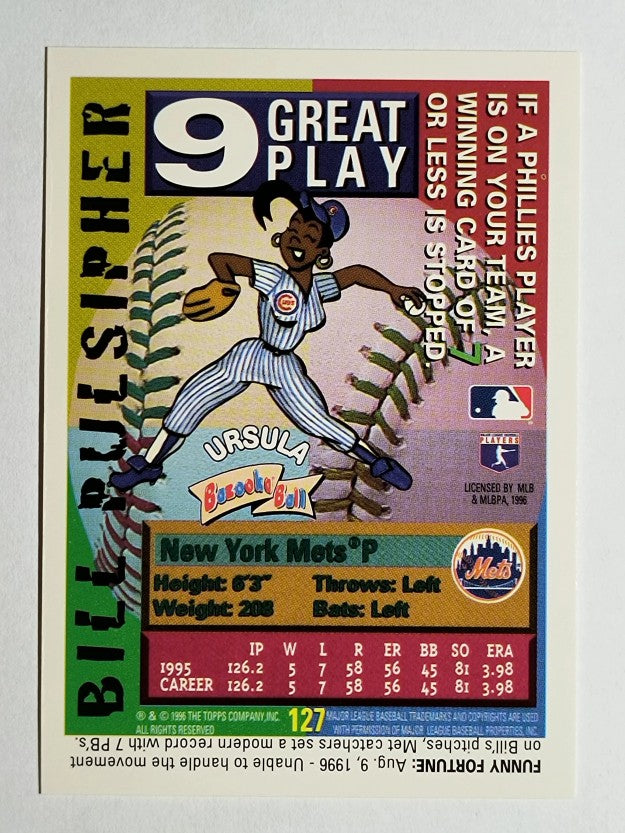 1996 Bazooka #127 Bill Pulsipher