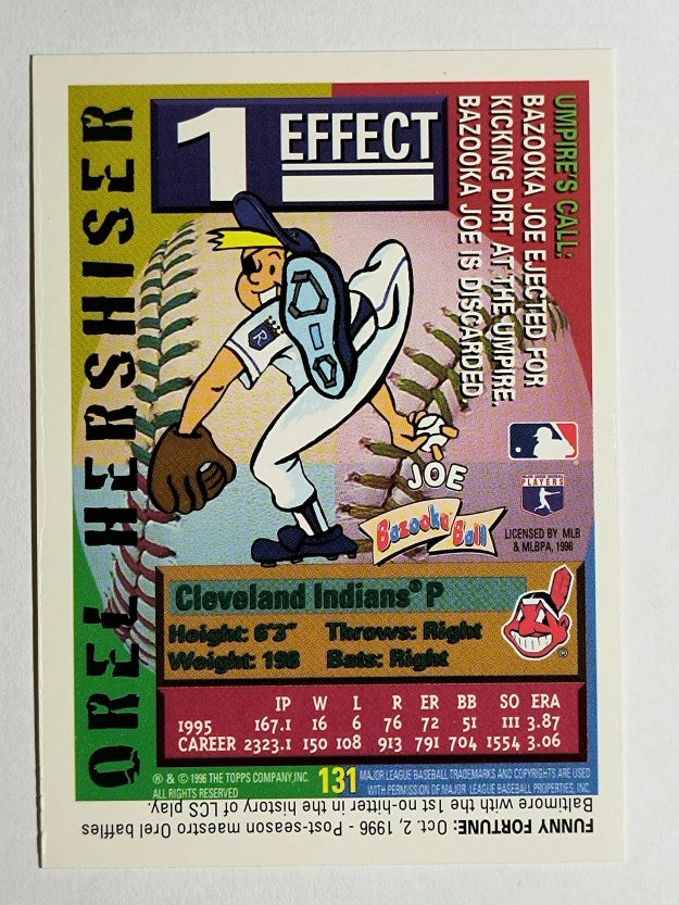 1996 Bazooka #131 Orel Hershiser