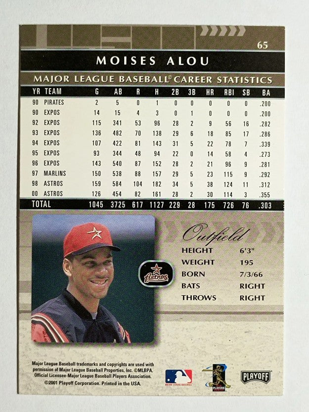 2001 Absolute Memorabilia #65 Moises Alou