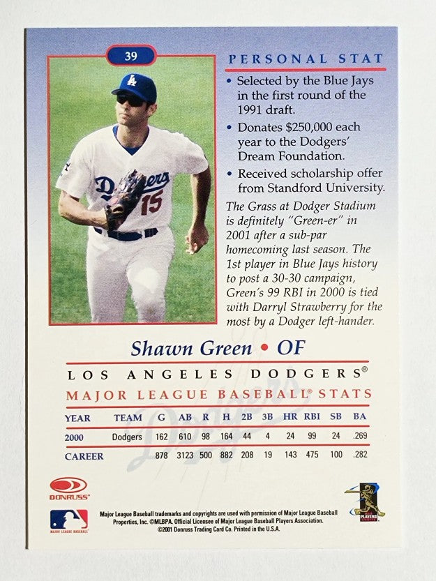 2001 Studio #39 Shawn Green
