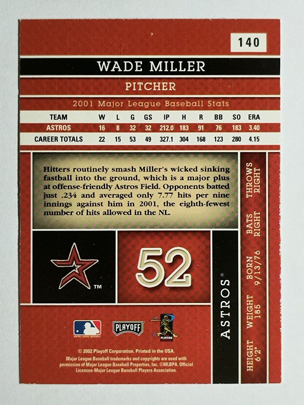 2002 Absolute Memorabilia #140 Wade Miller