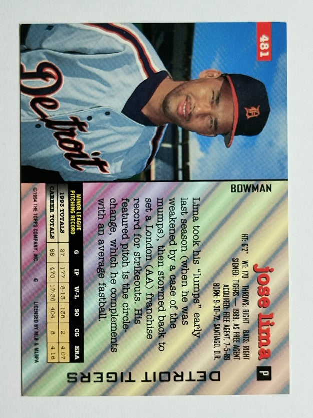 1994 Bowman #481 Jose Lima RC