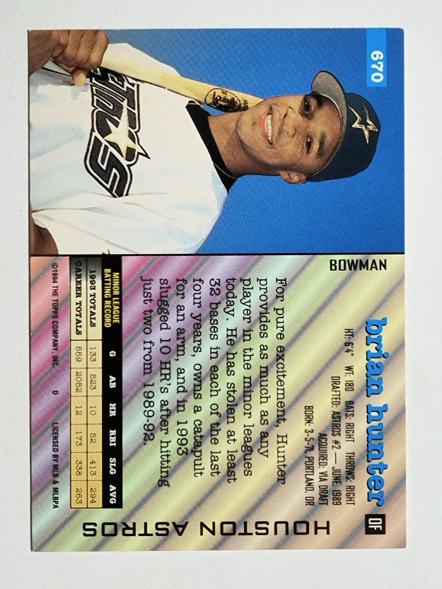 1994 Bowman #670 Brian L.Hunter
