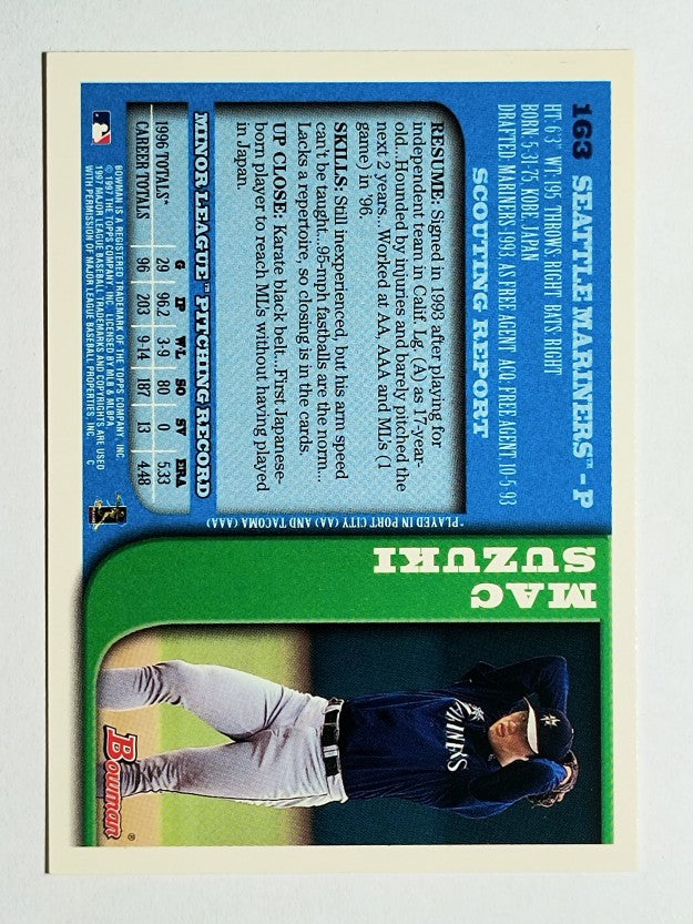1997 Bowman #163 Mac Suzuki