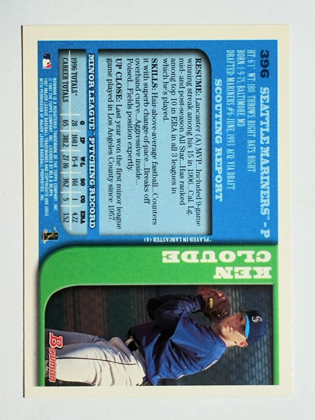 1997 Bowman #396 Ken Cloude RC