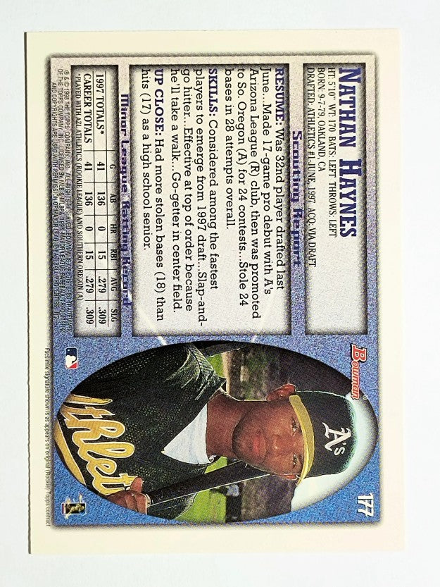 1998 Bowman #177 Nathan Haynes