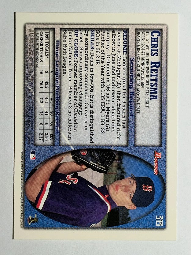 1998 Bowman #313 Chris Reitsma