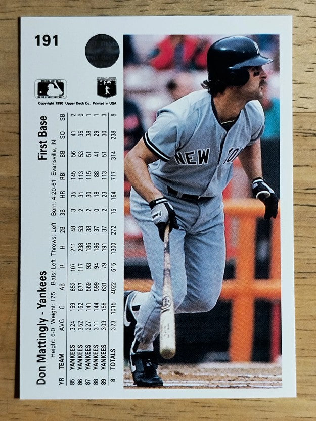 1990 Upper Deck #191 Don Mattingly