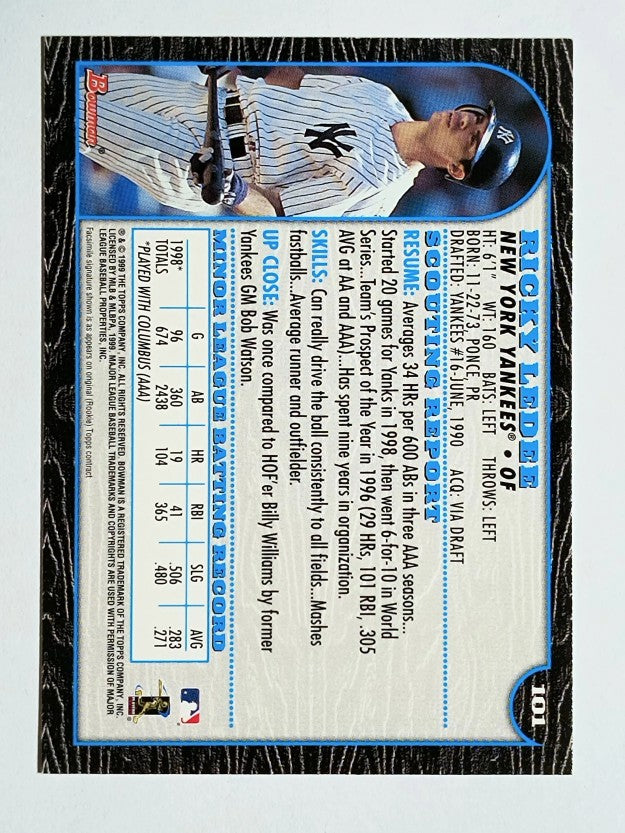 1999 Bowman #101 Ricky Ledee