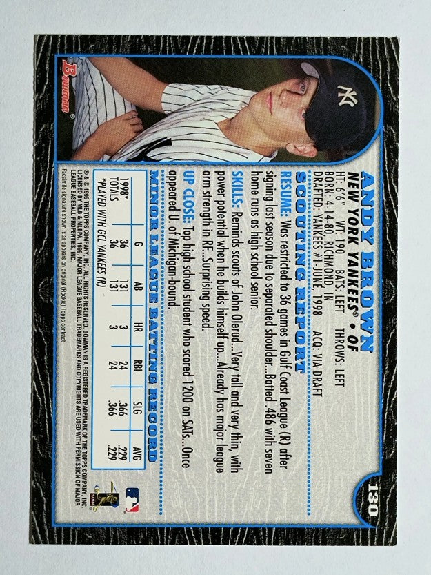 1999 Bowman #130 Andy Brown RC