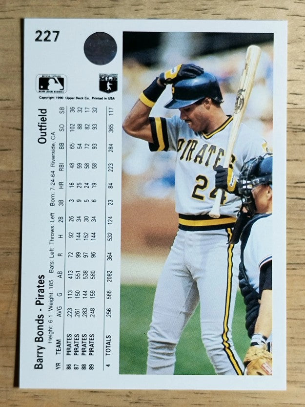 1990 Upper Deck #227 Barry Bonds