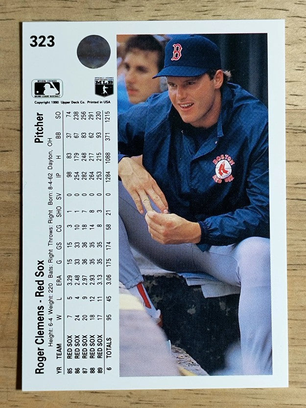 1990 Upper Deck #323 Roger Clemens