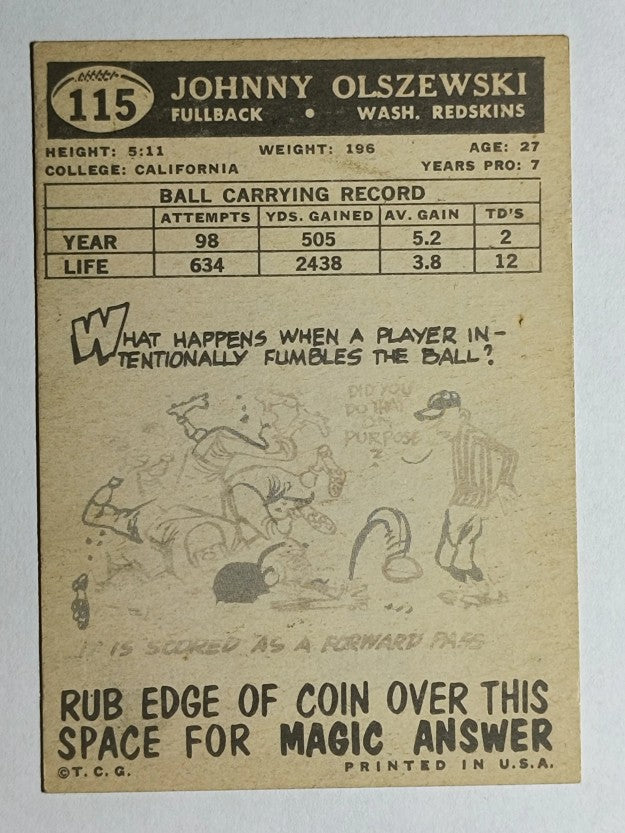 1959 Topps #115 John Olszewski (VG)
