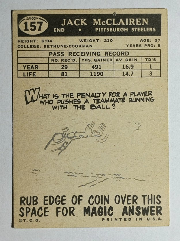 1959 Topps #157 Jack McClairen (VGEX)