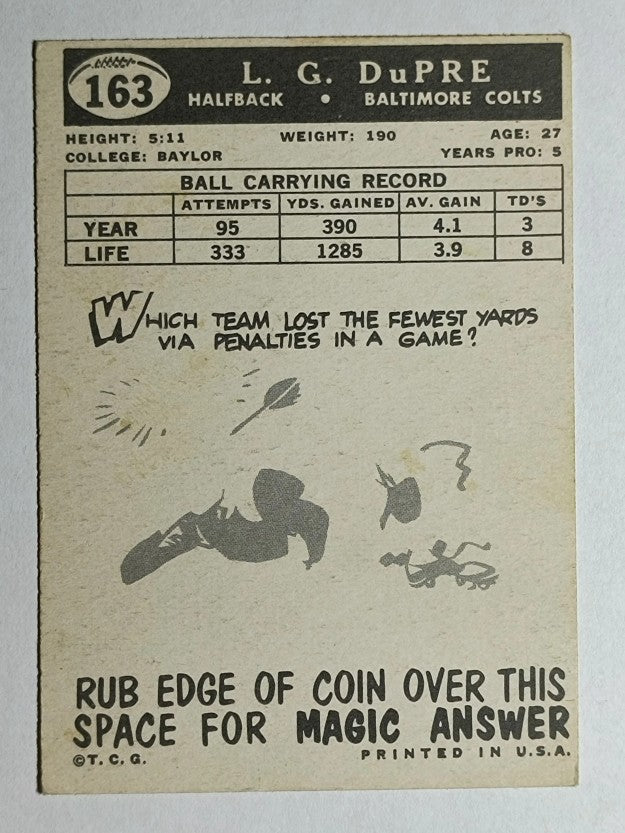 1959 Topps #163 L.G. Dupre (VGEX)