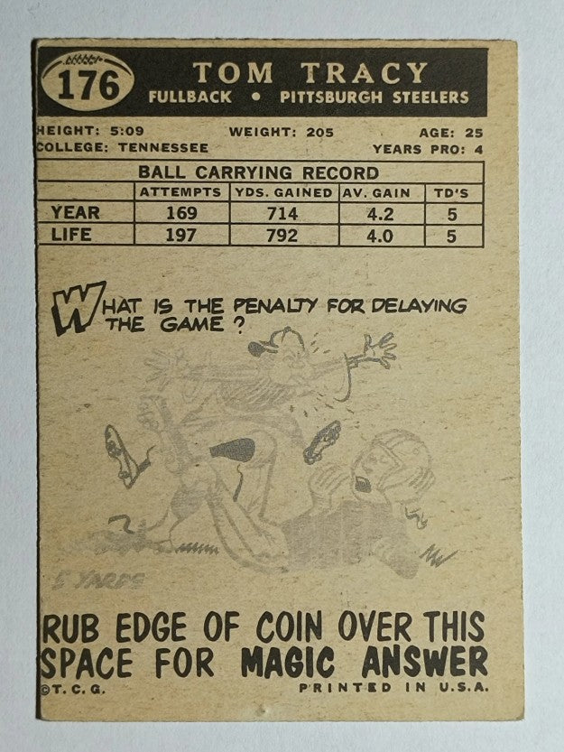 1959 Topps #176 Tom Tracy RC (VGEX)