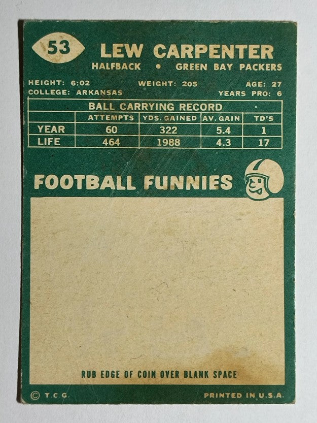 1960 Topps #53 Lew Carpenter (GOOD)