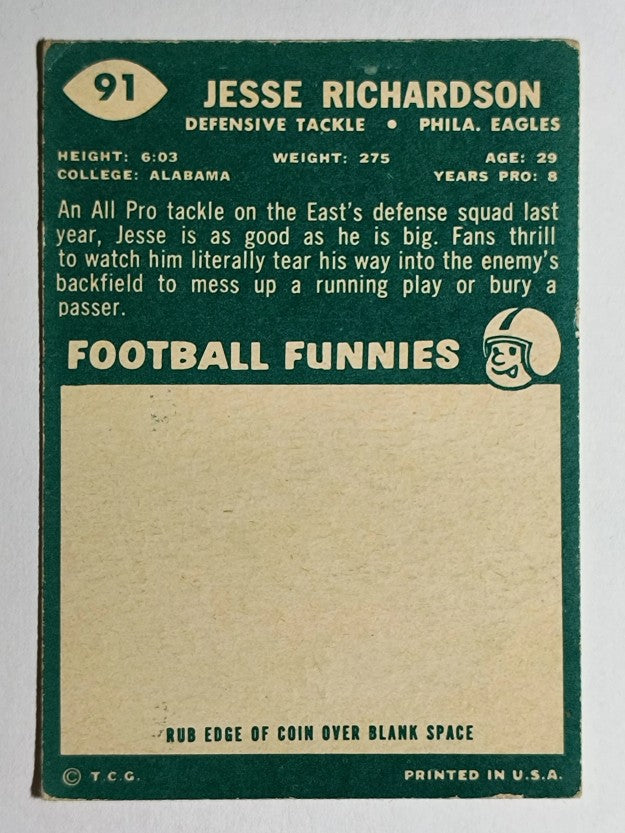 1960 Topps #91 Jesse Richardson (VGEX)